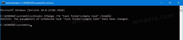 Schtasks Enable Scheduled Task In Command Prompt