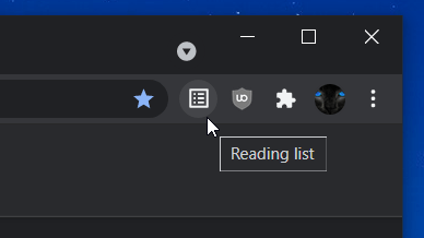 Chrome Reading List Moved To Toolbar