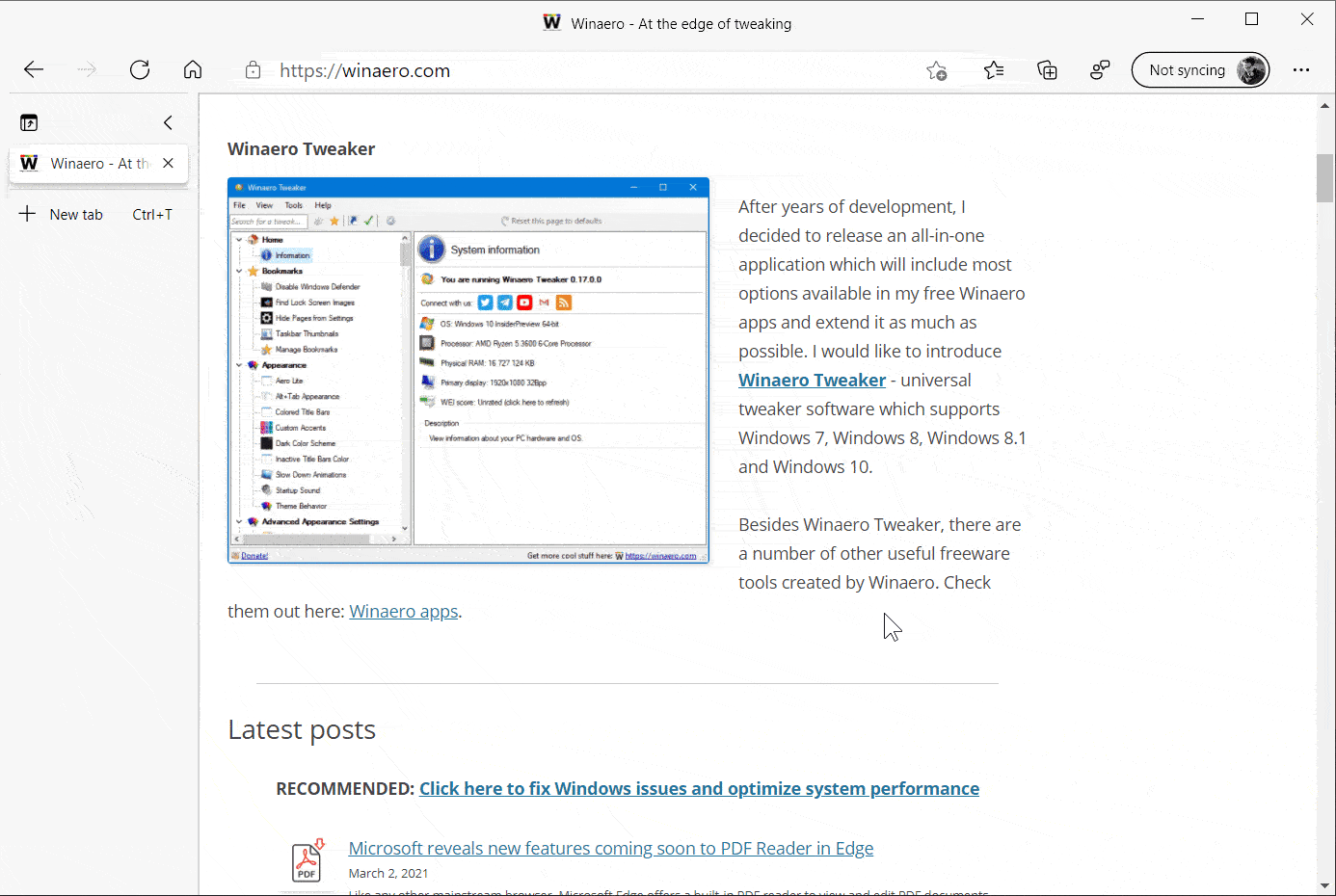 Drag And Drop Text Search In Edge Vertical Tabs