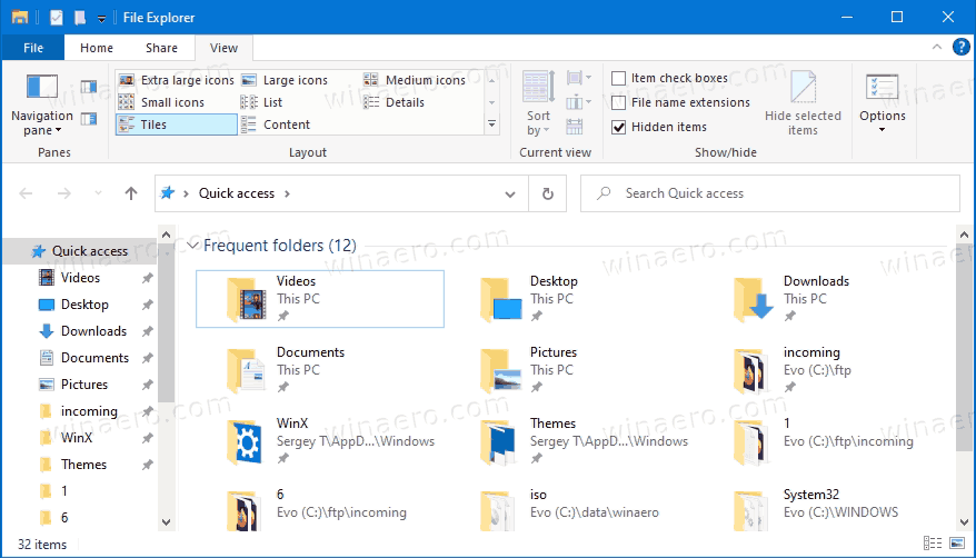 File Explorer Compact Mode Density