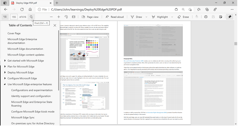 Microsoft Edge PDF Reader