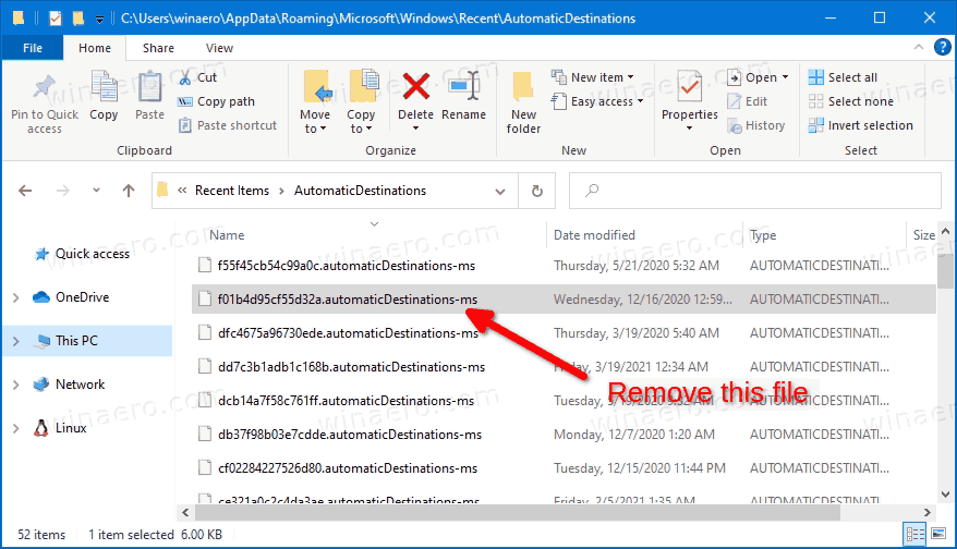 Reset Quick Access Pinned Folders In Windows 10