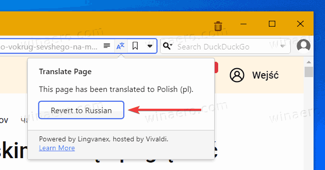 Translate Web Page In Vivaldi 3