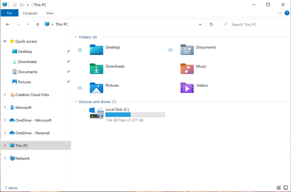 Windows 10 Build 21343 New Icons In File Explorer