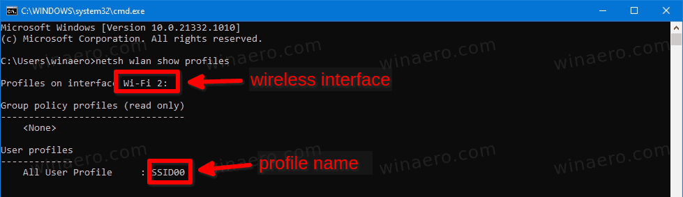 Available Wireless Network Profiles And Interfaces