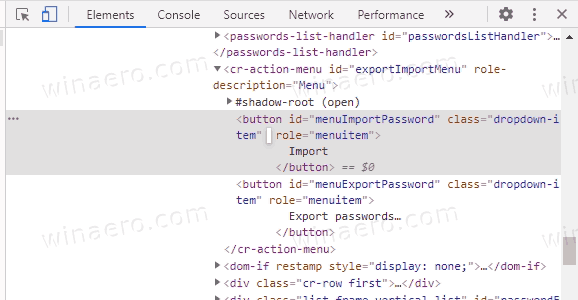 Chrome Enable Import Passwords Command Step 4