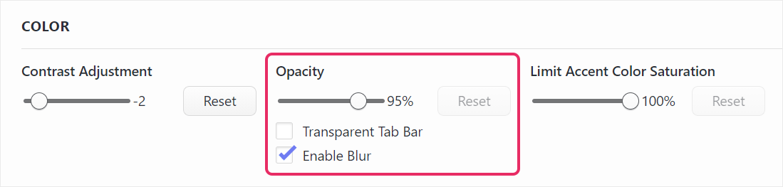 Color Settings