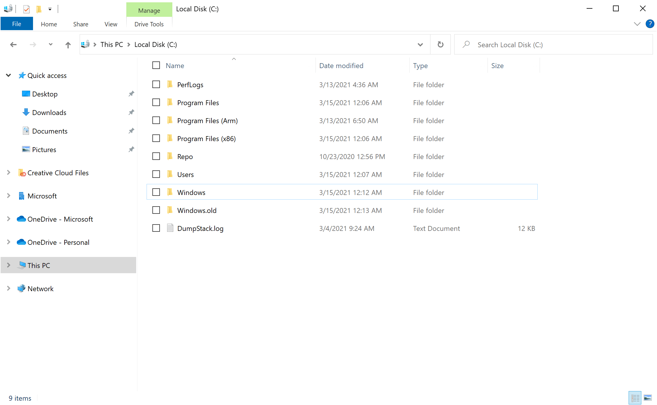 File Explorer Layout Update