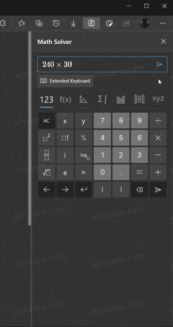 Math Solver Extended Keyboard