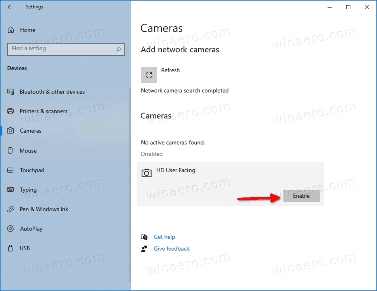 Enable Camera Is Windows 10