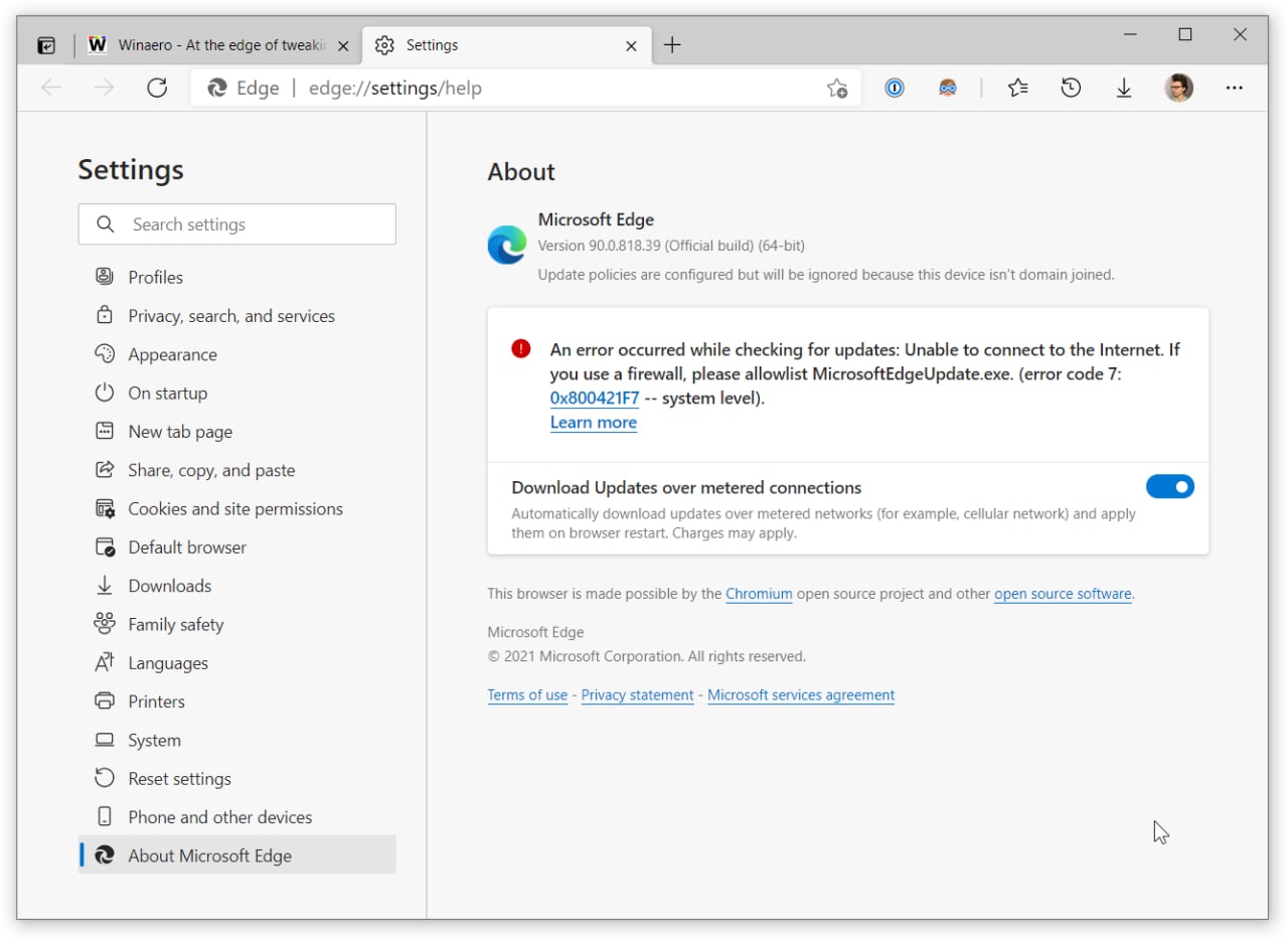 How to Check for Updates in Microsoft Edge Chromium