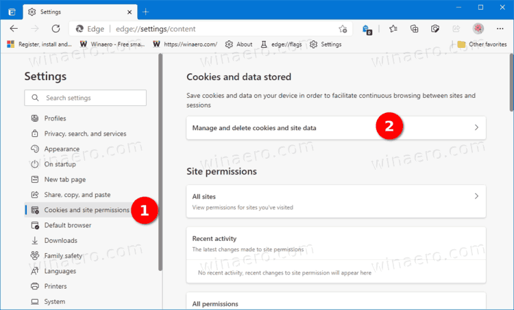 Manage And Delete Cookies And Site Data