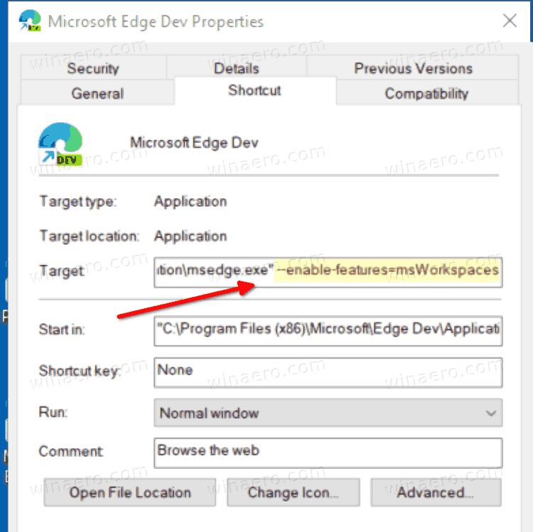 Microsoft Edge Enable Workspaces