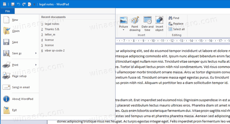 how-to-clear-recent-documents-history-in-wordpad-on-windows-10