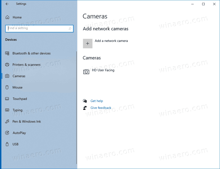 Windows 10 Cameras In Settings