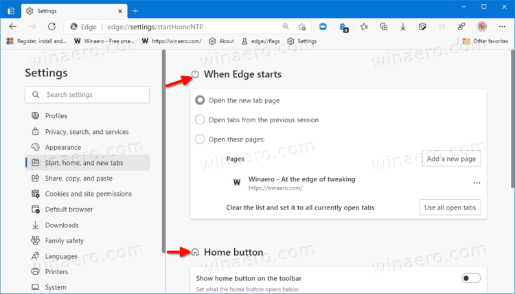 Edge Section Icons