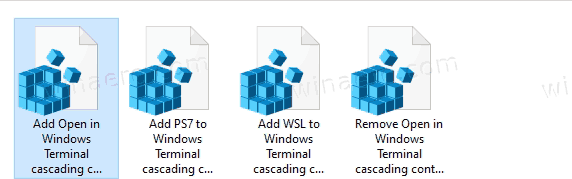 Добавить Открыть в Windows Terminal Каскадное контекстное меню в Windows 10
