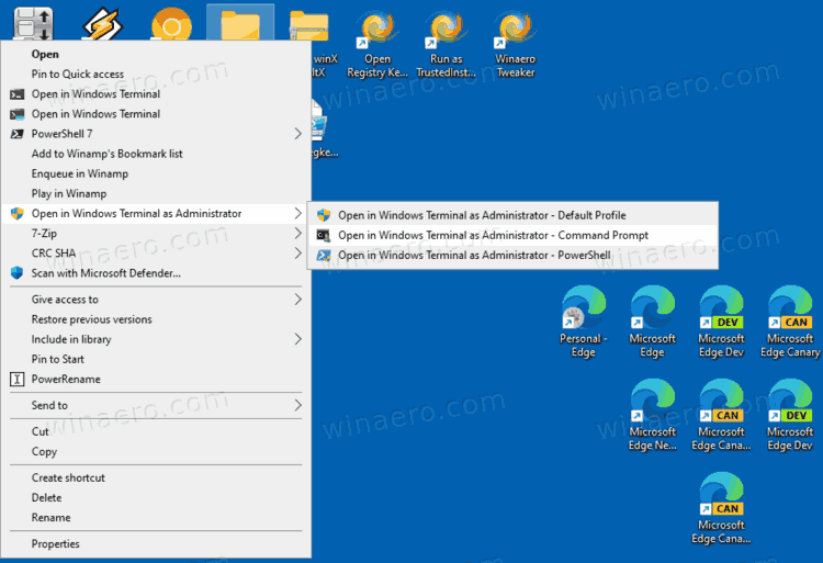 Add Open In Windows Terminal As Administrator Context Menu