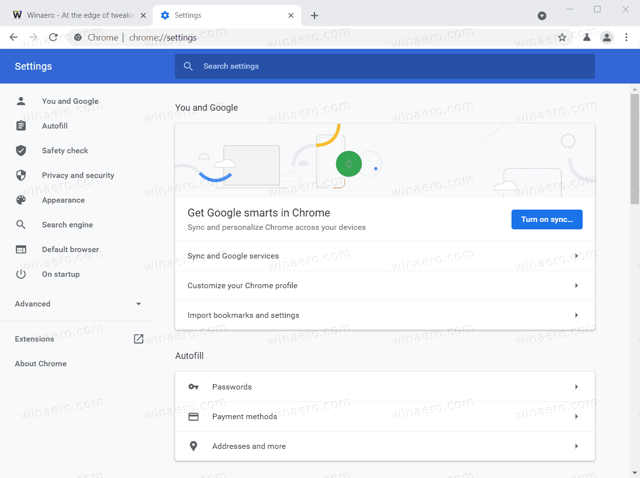 Chrome Current Settings Version