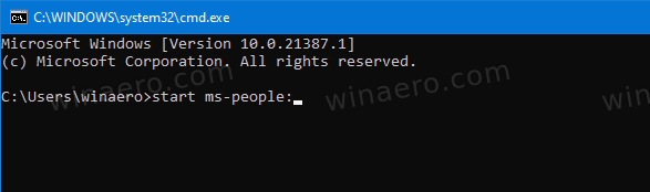Launch People App From Command Prompt