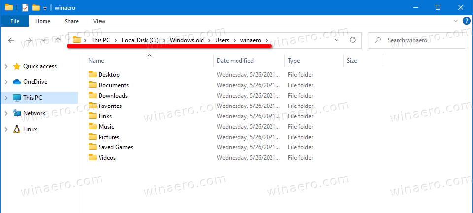 Восстановить файлы из папки Windows.old в Windows 10