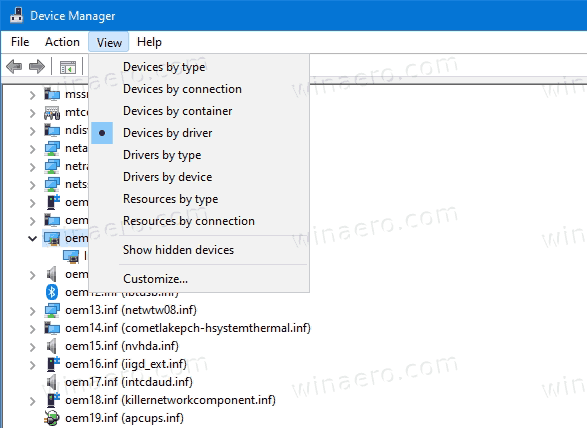 Windows 10 Device Manager View Devices By Driver