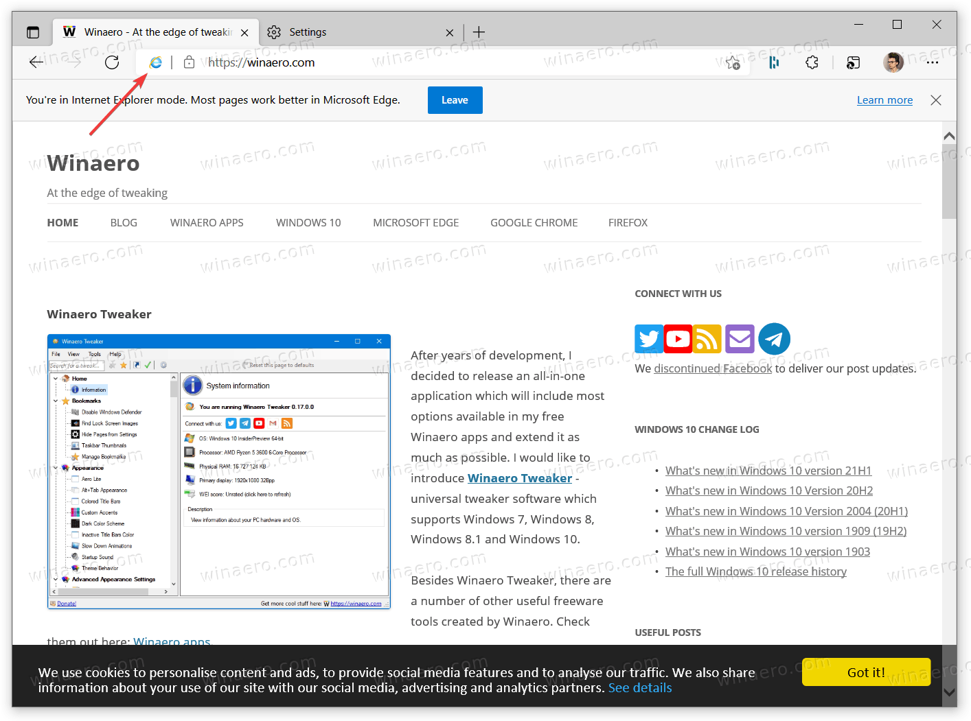 How To Open Website In Internet Explorer Mode In Edge