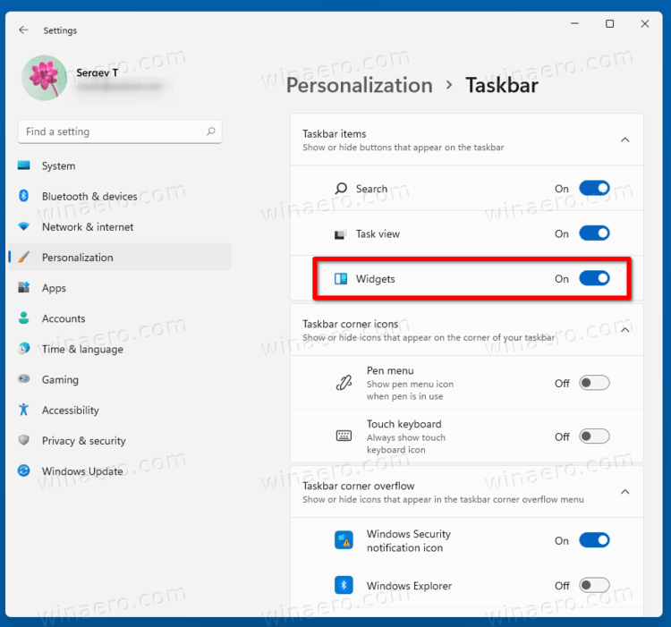 Add Or Remove Widgets Button From Taskbar With Settings New