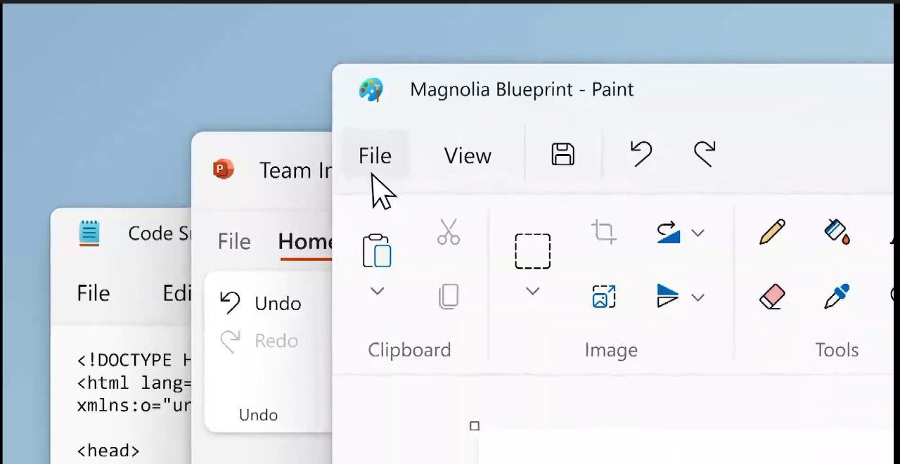 Windows 11 brings redesigned Notepad, Paint, and Office apps