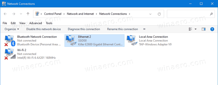 Double Click Network Connection