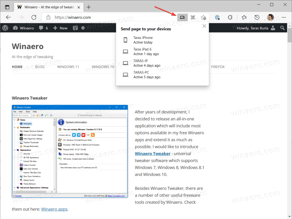 Edge Stable Send Tabs Between Devices 1