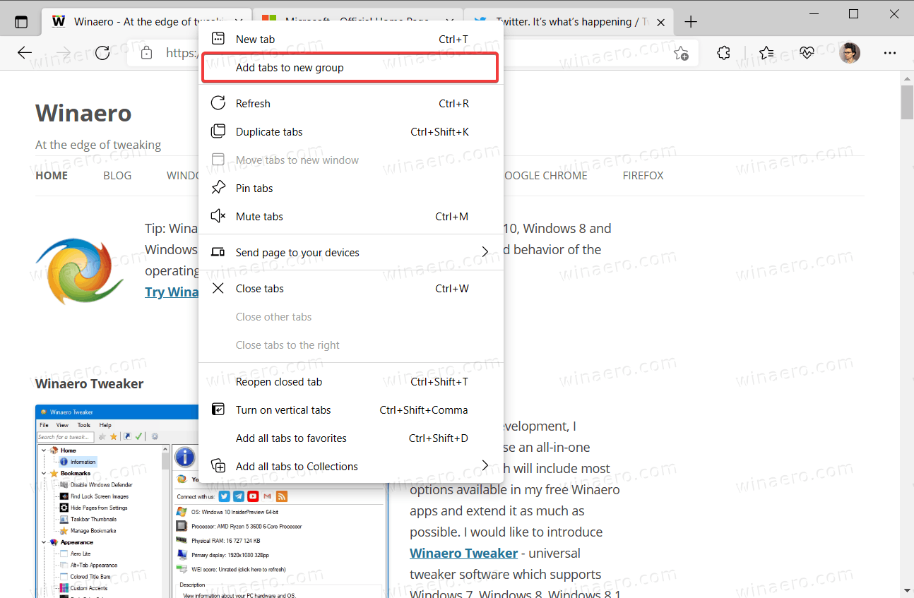 Tab Groups Now Available In Edge Canary And Dev