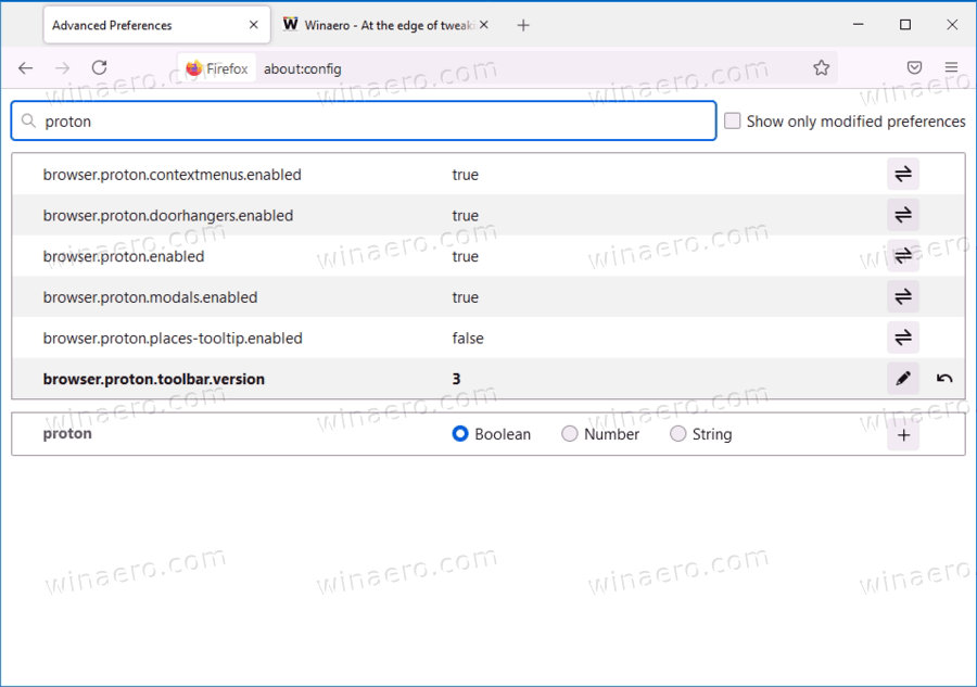 Restore Classic Look In Firefox 89 And Disable Proton UI Search