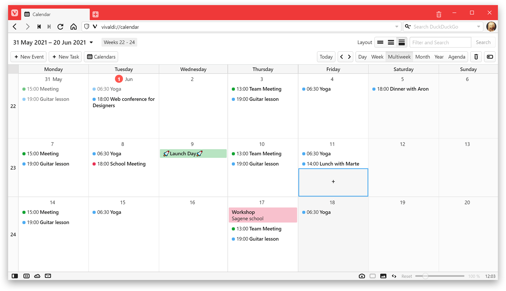 Vivaldi Calendar