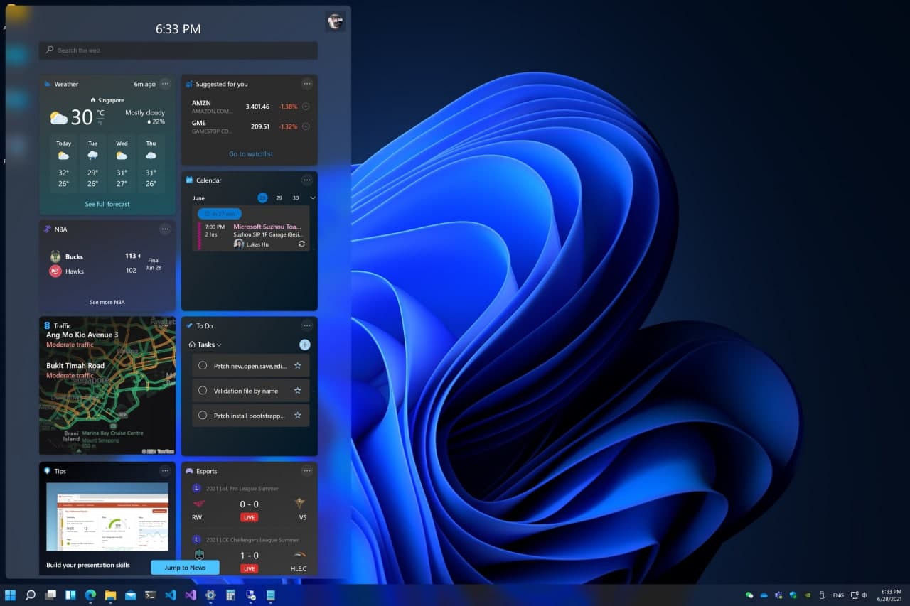 Windows 11 Build 22000.51 Screenshot 7