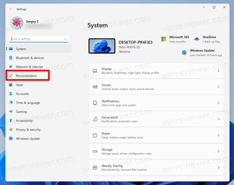 Windows 11 Settings App Personalization