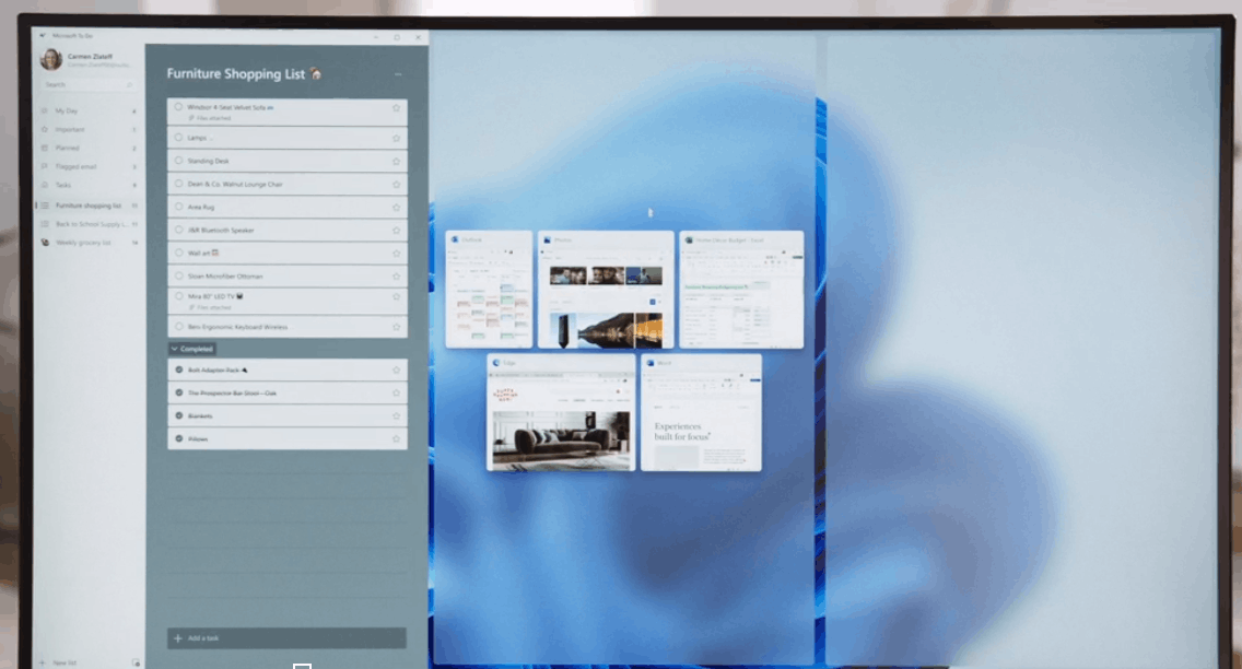 Windows 11 Snap Groups Layouts