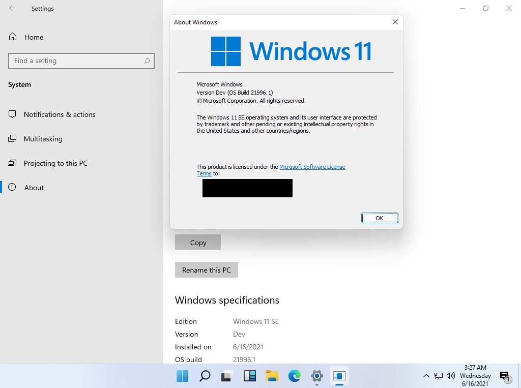 Windows 11 Se 1