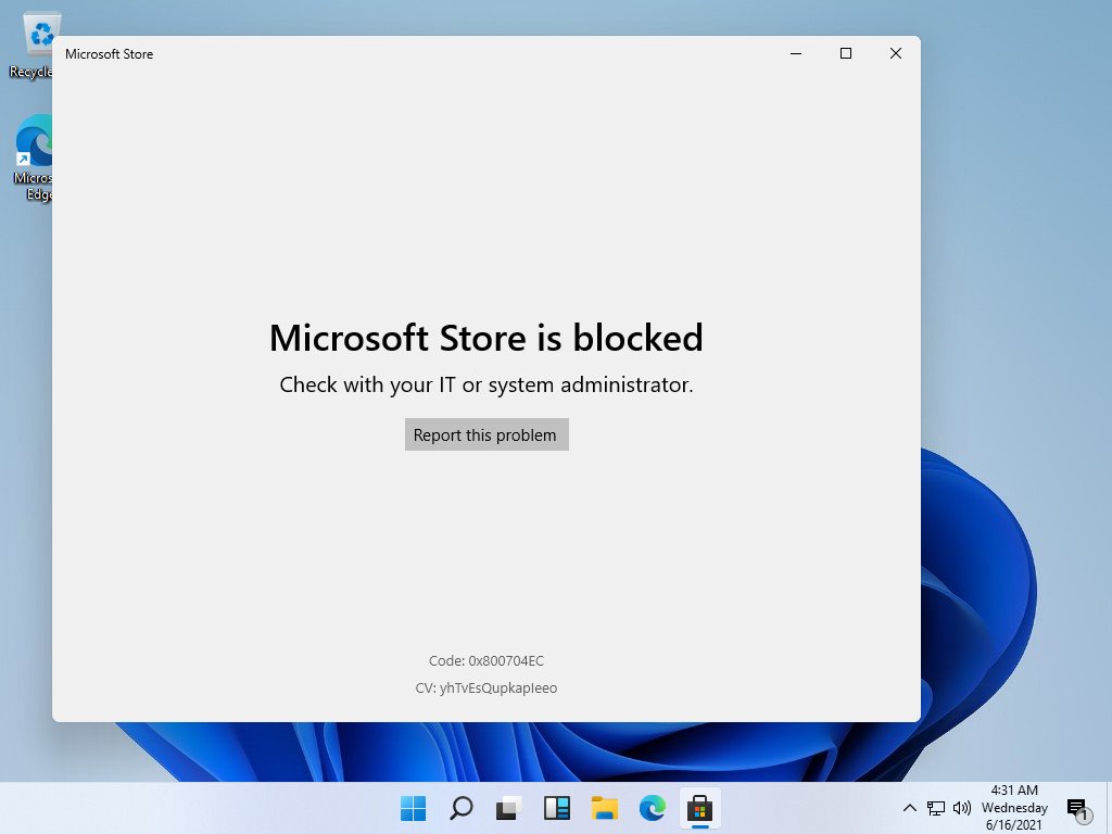 Windows 11 Se Store Blocked