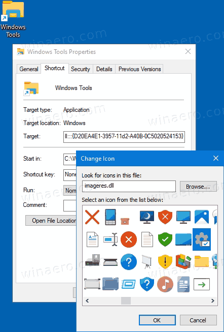 Windows Tools Shortcut Icon