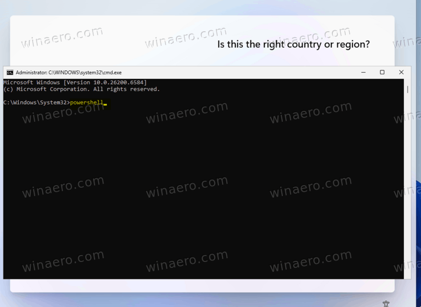 Oobe Screen With Command Prompt