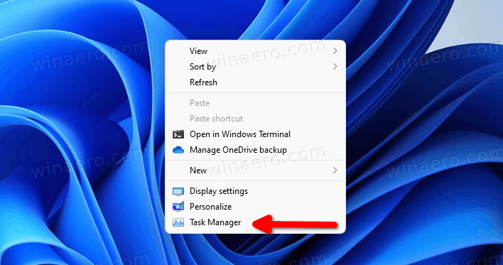 task manager shortcut on desktop