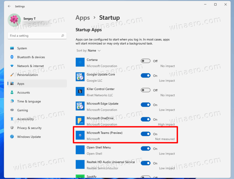 Add Or Remove Store Apps From Startup In Windows 11