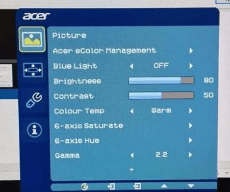Change Screen Brightness From OSD Menu