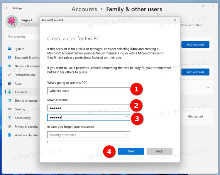 Create A Local Account In Windows 11