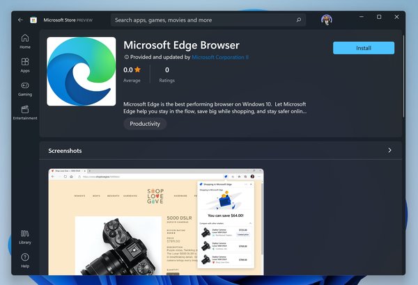 Microsoft Edge is finally coming to Microsoft Store