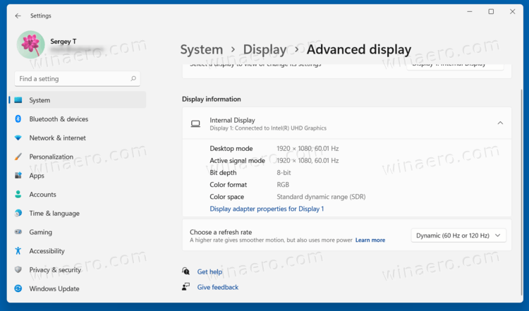 Enable Dynamic Refresh Rate In Windows 11