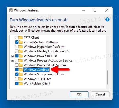 Enable Windows Sandbox On Windows 11