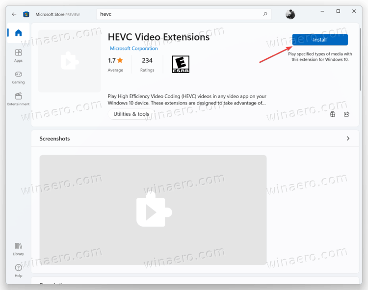 HEVC Video Extensions In Store