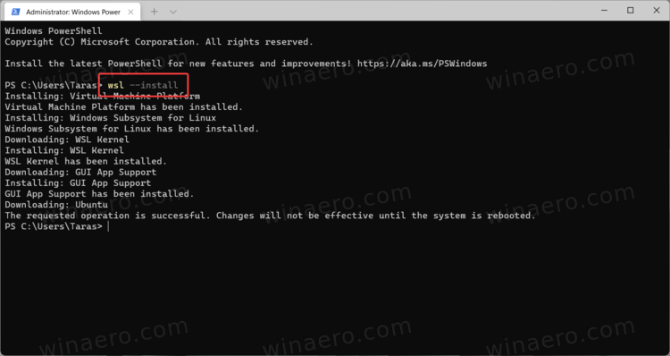 Install Windows Subsystem For Linux In Windows 11